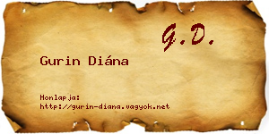 Gurin Diána névjegykártya